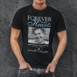 Blue Forever in Our Hearts Memorial Photo T-Shirt
