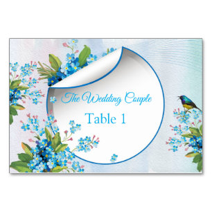 Blue Forget-me-not, flowers Table Number