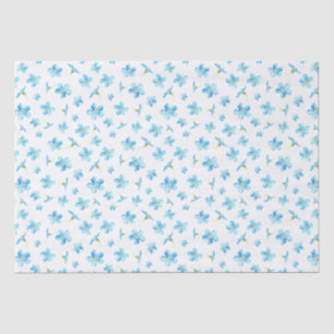 Blue Forget me not seamless pattern Tissue Paper