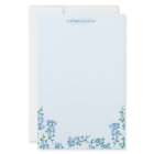 Blue Forget Me Nots Add Name Monogram