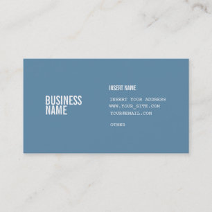 Blue Format With Columns White Condensed Fonts Business Card