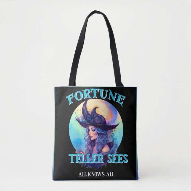 Blue Fortune Teller _ Halloween Tote Bag (Front)