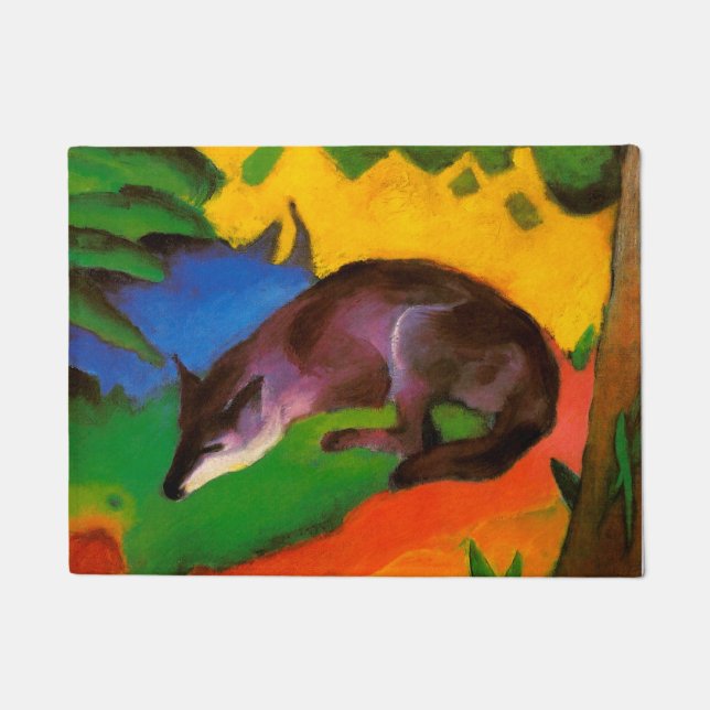 Blue Fox By Franz Marc Doormat (Front)