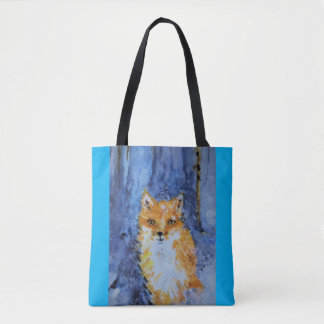 Blue Fox Tote Bag