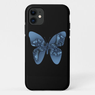 blue fractal butterfly iPhone 11 case