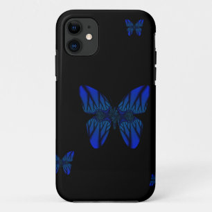 Blue Fractal Butterfly iPhone 11 Case