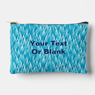 Blue Fractal Forest Accessory Pouch