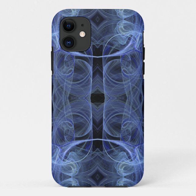 Blue Fractal iPhone 5 Custom Case-Mate ID Case (Back)
