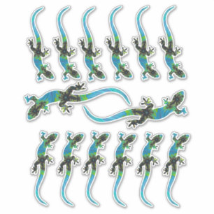 Blue Fractal Lizards in Assorted sizes 
