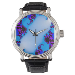 Blue fractal watch