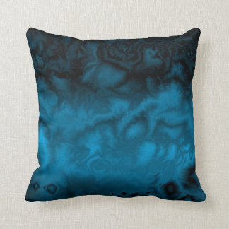 Blue Fractaloid Throw Pillow