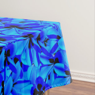 Blue Frangipani Flowers, Tablecloth