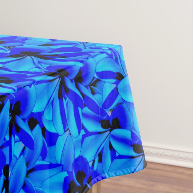 Blue Frangipani Flowers, Tablecloth (In Situ)