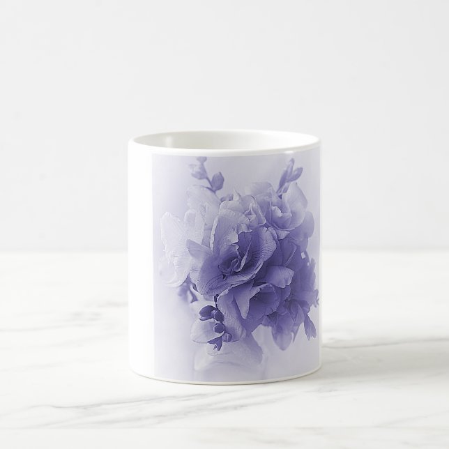 BLUE FREESIA BOUQUET COFFEE MUG (Center)