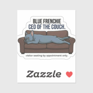 Blue French Bulldog CEO of the Couch Funny Dog Mum