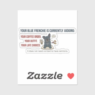 Blue French Bulldog Judging Funny Dog Mum Design