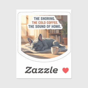 Blue French Bulldog Snoring Cozy Home Dog Mom Coff
