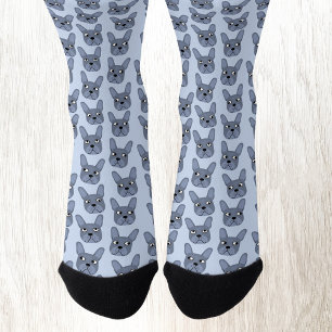 Blue French Bulldog Socks