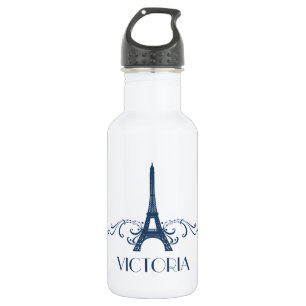Blue French Flourish 532 Ml Water Bottle