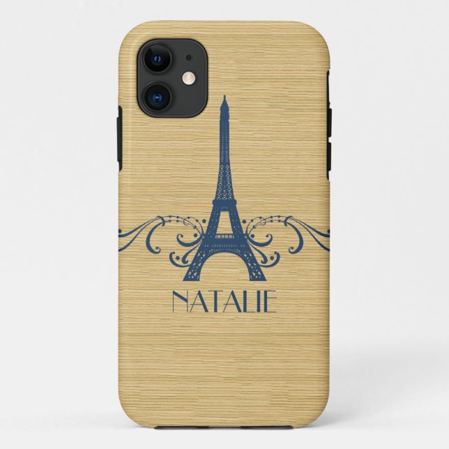 Blue French Flourish BT iPhone 5 Case (Back)