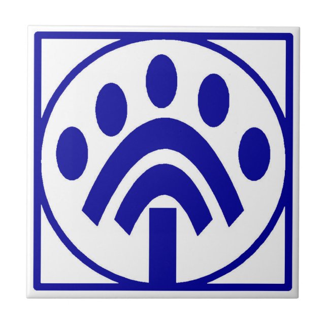 Blue French Letter House Number Tiles (Front)