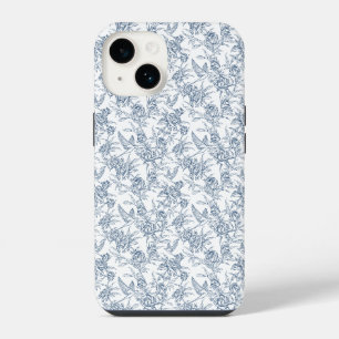 Blue French Toile iPhone 14 Case