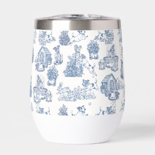 Blue French Toile Jack Russell Dog Lover Design