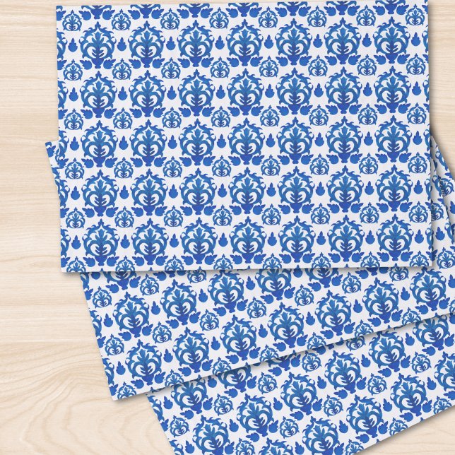 Blue French Toile Pattern Tissue Paper (Creator Uploaded)