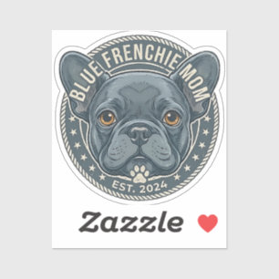 Blue Frenchie Mom Vintage French Bulldog Design