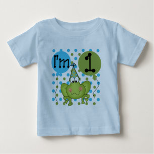 Blue Frog 1st Birthday Tshirts and Gifts