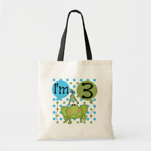 Blue Frog 3rd Birthday Tshirts and Gifts Tote Bag