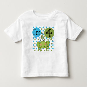 Blue Frog 4th Birthday Tshirts and Gifts