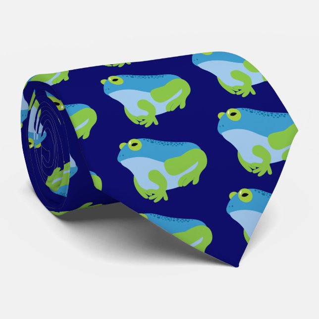 Blue Frog Tie (Rolled)