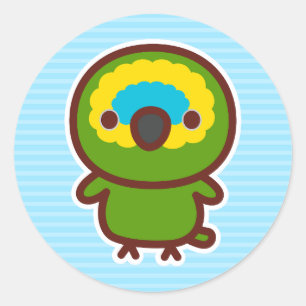 Blue-fronted amazon classic round sticker