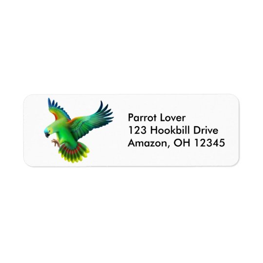 Blue Fronted Amazon Parrot Label Return Address Label
