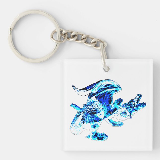 Blue Frost Dragon Key Ring (Front)