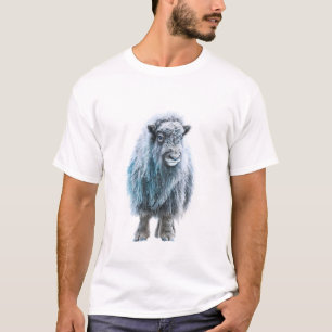 Blue Frost Ethereal Shaggy Muskox Men T-Shirt