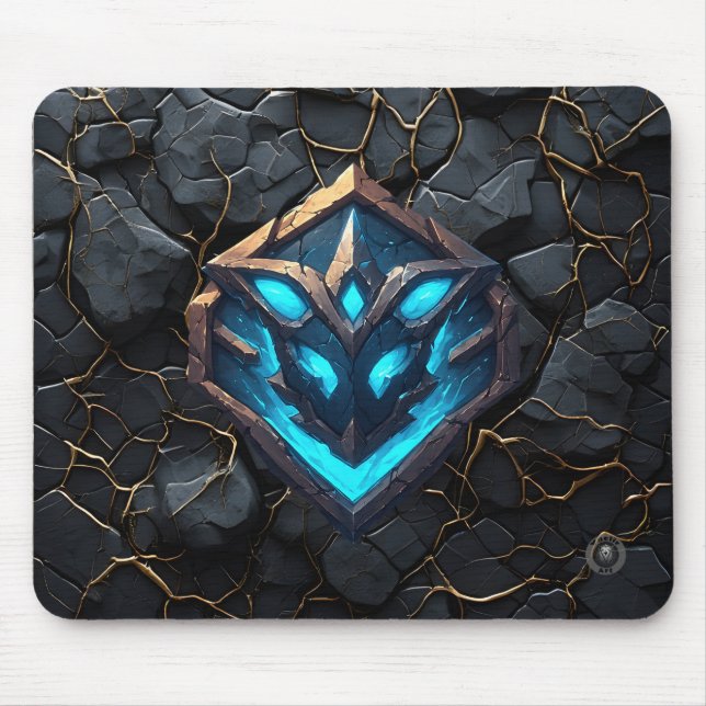 Blue Frost Rune Emblem Mouse Pad (Front)