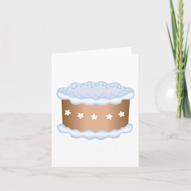 Blue Frosted Cake Bakery Dessert Card (Creator Uploaded)