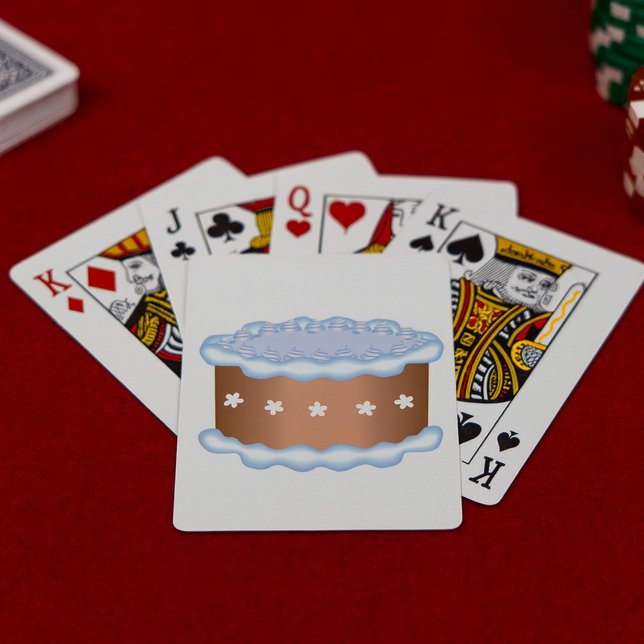 Blue Frosted Cake Bakery Dessert Playing Cards (Creator Uploaded)