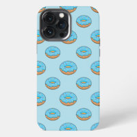 Blue Frosted Doughnut with Sprinkles Cartoon