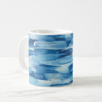 Blue frozen brushstroke line. Navy winter nautical