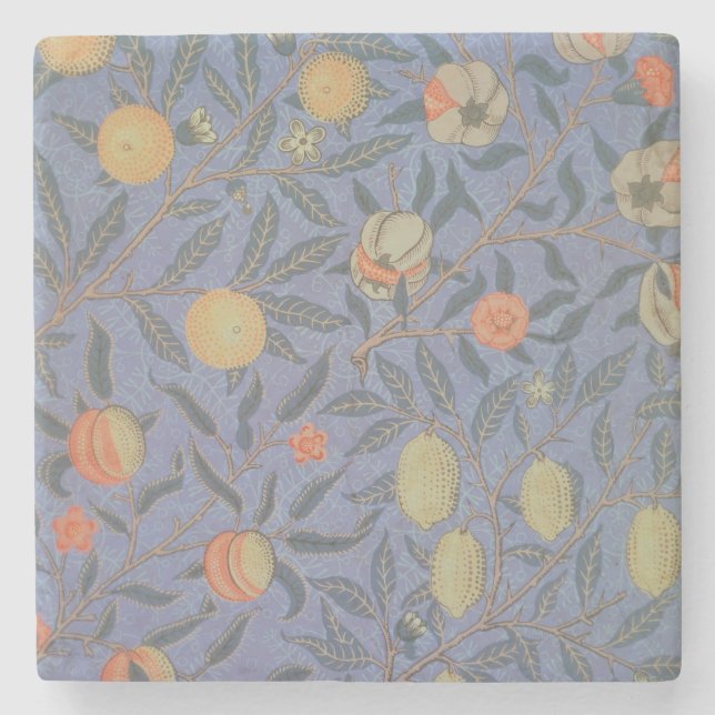 Blue Fruit' or 'Pomegranate' Stone Coaster (Front)