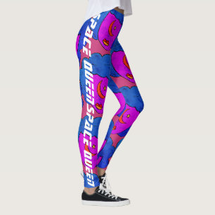 Blue & Fuchsia Space Queen Leggings