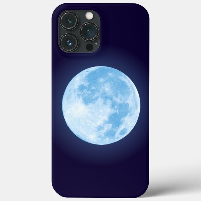 Blue Full Moon Phone Case (Back)