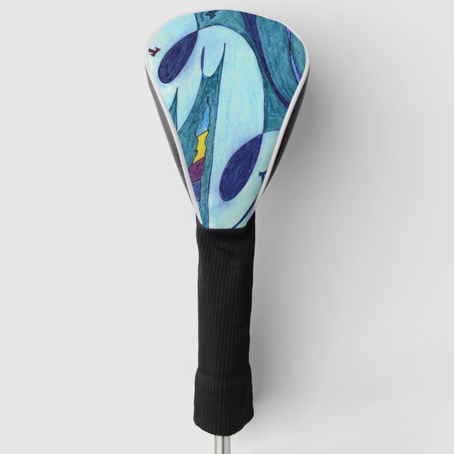 Blue Fumes Golf Head Cover (Front)