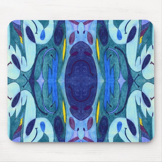 Blue Fumes Mouse Pad (Front)