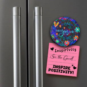 Blue Fun Make Jesus Smile Floral Inspirivity Magnet