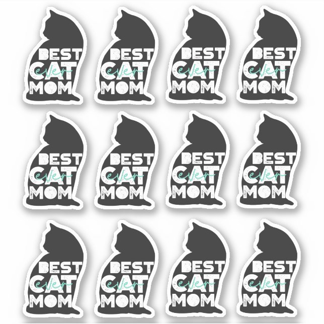 Blue Funny Mother's Day Best Cat Mum Ever (Front)
