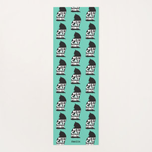 Blue Funny Mother's Day Best Cat Mum Ever Custom Yoga Mat